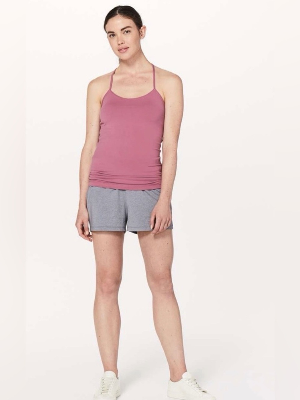 Lululemon🍋 Power Y Tank Moss Rose Pink Size 4